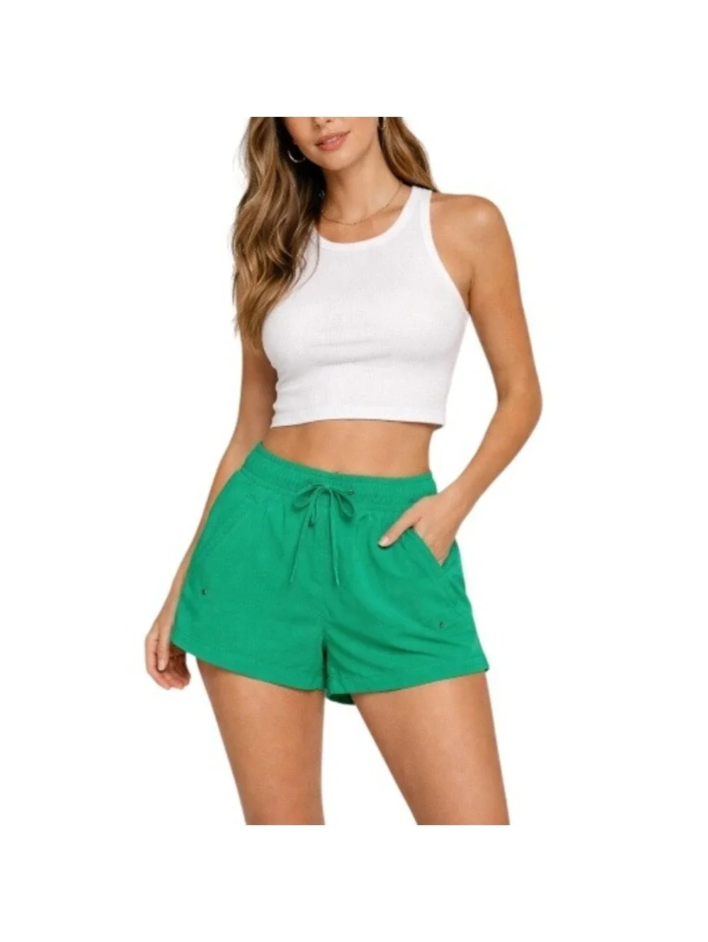 Athleta Women's Emerald Green Hiking Travel Active Trekkie North Shorts Size 6